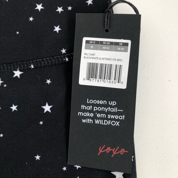 Wildfox workout scattered star leggings Sz M - Picture 6 of 8